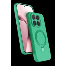 Drop Tedarik Newface Xiaomi Mi 17T Pro Regal Magsafe Standlı Kapak - Yeşil