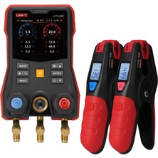 Uni-T Unı-T UT336E Kıt Kablosuz Sıcaklık Kelepçeli Dijital Manifold Ölçüm Seti