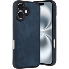 TeknoKapsül iPhone 16 Kılıf Aras Deri Kapak - Lacivert