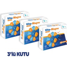 Vitasso Magnezyum 3'lü Vitamagne Yetişkinler Için Vitamin B6-B12-D-D3 Magnezyum Mineral Gıda Takviyesi