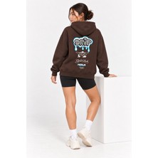Macklin Oversize Drip Toxic Tasarım Baskılı Kapüşonlu Sweatshirt Hoodie