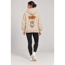 Macklin Oversize Drip Toxic Tasarım Baskılı Kapüşonlu Sweatshirt Hoodie