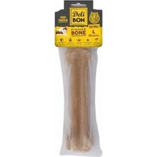 TeknoKapsül Natürel Deri Pres Kemik Köpek Ödülü 22 cm Large