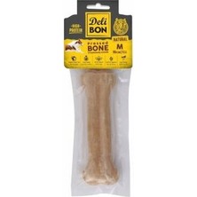 TeknoKapsül Natürel Deri Pres Kemik Köpek Ödülü 15 cm Medium