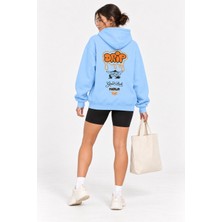 Macklin Oversize Drip Toxic Tasarım Baskılı Kapüşonlu Sweatshirt Hoodie