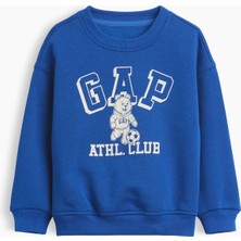 Gap Erkek Bebek Kobalt Mavisi Vintagesoft Varsity Logo Sweatshirt