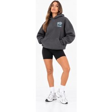 Macklin Oversize Drip Toxic Tasarım Baskılı Kapüşonlu Sweatshirt Hoodie