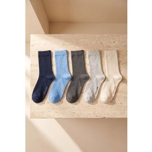 Bony Socks 5'li Paket Unisex Soket Çorap Mavi Mix