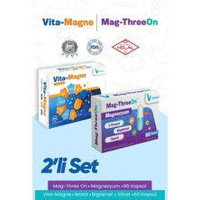 Vitasso Magnezyum Magthreeon & Vitamagne Organik Magnezyum Formlar ve Vitamin Formlar 2'li Paket
