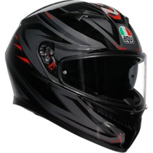 AGV K3 SYTH BLACK RED KAPALI KASK