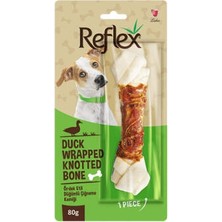 TeknoKapsül Ördek Eti Sargılı Düğümlü Köpek Çiğneme Kemiği 80 gr