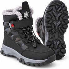 Muggo Peak Içi Kürklü Cırtlı ve Bağcıklı Unisex Çocuk Kar Botu