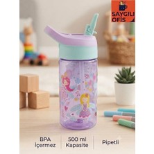 Globox Saygılıofis 3114 Desenli Matara 500 ml Sevimli Prenses