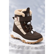 Muggo Peak Içi Kürklü Cırtlı ve Bağcıklı Unisex Çocuk Kar Botu
