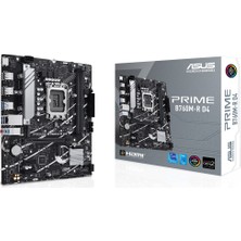 Shopwave Asus Prıme B760M-R D4, 2xddr4, 2x M.2, Hdmı, 12-13-14.nesil, LGA1700 Soket, Anakart