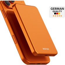 Woyax Magsafe Powerbank 5000 Mah 20W Hızlı Taşınabilir Şarj Cihazı Batarya iPhone 11  12 13 14 15 16 17 Pro Max Mini - Turuncu