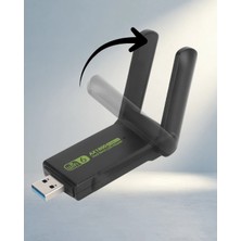 Hsc Bilişim Yüksek Hızlı Dual Band USB Wifi Adaptör 1200 Mbps Internet Bağlantısı
