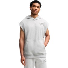 Puma Crew French Terry Erkek Gri Antrenman Sweatshirt 52931304