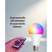 Hsc Bilişim Uzaktan Kumandalı Rgb LED Ampul E27 15 Watt 16 Renkli
