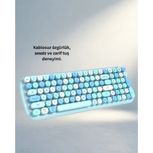 Hsc Bilişim Şık Retro Daktilo Stili Kablosuz Klavye Mouse Seti