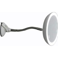 Land Of Myth - Şerit LED Işıklı Banyo Makyaj-Tıraş Aynası, 10X Hd Büyütme, Esnek, Dokunmatik Işık Kısma, Ayarlanabilir Kol