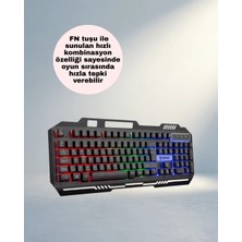 Hsc Bilişim Ergonomik Rgb LED Mekanik Klavye ve Mouse Seti