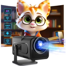 Ioıuskku 1080P Mini Projektör Desteği Android 11.0 HY320 LED Projektör Wifi ve Bluetooth'lu Açık Taşınabilir Film Projektörü