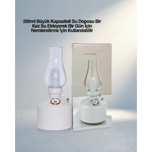 Hsc Bilişim Retro Tasarımlı USB Şarjlı Gaz Lambası Nemlendirici 280 ml
