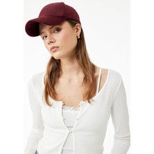 Slim Fit Bisiklet Yaka Atlet Detaylı Dantelli Fitilli Uzun Kollu Tişört