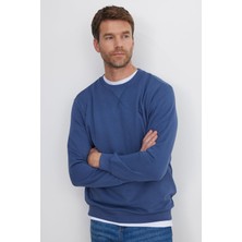 Tudors Sweatshirt Relax Fit Bisiklet Yaka Indigo, 3xl, SW230001-01, Indigo, Erkek