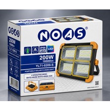 Noas YL71-0209-S 200W 16000 Lümen Solar LED Projektör – Powerbank Özellikli – Şarj Edilebilir – IP66 – 4 Modlu