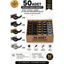 Lastvoice EDS-666-50X Kaliteli 50'li Enstrüman Duvar Askısı Standı Aparatı Toptan Paket-1 (Gitar, Ukulele, Keman, Bağlama Uyumlu)