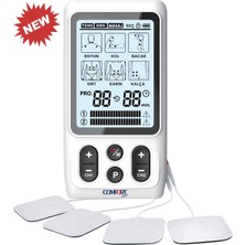 Comfort Plus M104A 2 Kanallı 4 Pedli Şarjlı Tens & Ems & Masaj Cihazı – 3'ü 1 Arada