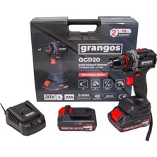 Üreticiniz Zmrt Grangos GCD20-T2 20V 2 Ah Çift Akülü Darbesiz Matkap Vidalama 481348