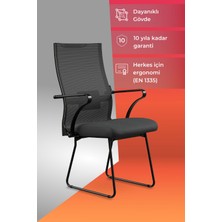 Metta Ergolife Sit Air 24/7 B2-281K - Fileli, Siyah, Toplantı, Ofis, Bilgisayar Sandalyesi - 696.61.1.6A5