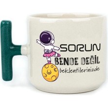 Mor Mürekkep Sorun Bende Değil Beklentilerinizde Mavi Kulplu T Laf Sokma Hediyesi Bardak Kupa Fincan Mug