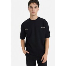 Defacto Pamuklu Nefes Alabilen Loose Fit Baskılı Tişört F8148AX26SP