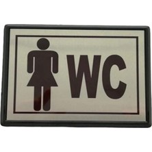 My Best Store Büyük Boy Bayan Wc Yönlendirme Tabelası 13 x 8 cm