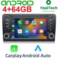 Exvol Audi A3 2003-2013 4GB/64GB Android Multimedya Carplay 7 Inc Hd IPS Ekran Kamera Hediyeli