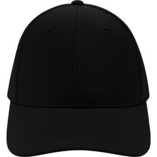 Perlotus Unisex Spor Kep Şapka Mikro Polyester Kumaş 6 Parça Havalandırmalı Ayarlanabilir Metal Tokalı Dört Mevsim Hafif Yazlık Şapka Siyah