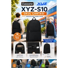 Classone Xyz S10 Eko Serisi Unisex, Okul, Sırt Çantası - Siyah