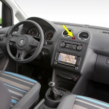 Kırmızı Üçgen Dörtlü Flaşör Düğmesi 1T0953509B Vw Caddy ile Uyumlu 2011-2015
