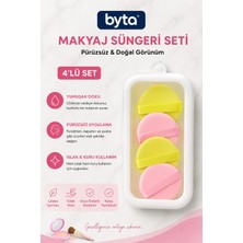 Smarthings 4’lü Makyaj Pudra Süngeri Seti – Yumuşak Dokulu, Parmak Bantlı Fondöten ve Pudra Uygulama Pufu