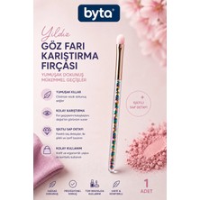 Yıldız Göz Farı Karıştırma Fırçası – Yumuşak Kıllı Işıltılı Saplı Far Dağıtma Fırçası