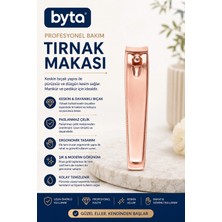 Rose Gold Tırnak Makası – Paslanmaz Çelik Keskin Uçlu Profesyonel Manikür Pedikür Tırnak Kesici