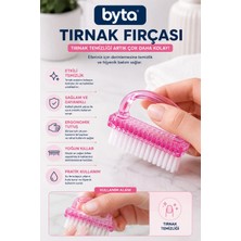 Ergonomik Saplı Tırnak Temizleme Fırçası – Yoğun Kıllı Pratik Manikür ve Tırnak Bakım Fırçası