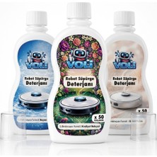 Voli Avantaj Paket Çiçek Bahçesi , Pudra ve Beyaz Sabun Kokulu Robot Süpürge Deterjanı 3 Adet 500 ml Mop Solüsyonu
