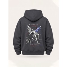 Macklin x Fall Forward Sırt Baskılı Oversize Hoodie