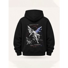 Macklin x Fall Forward Sırt Baskılı Oversize Hoodie