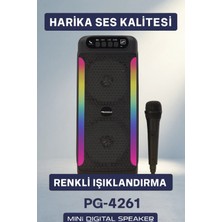 TKÇ Kablosuz Yüksek Ses Güçlü Hoparlör 4 Inç Mikrofonlu
